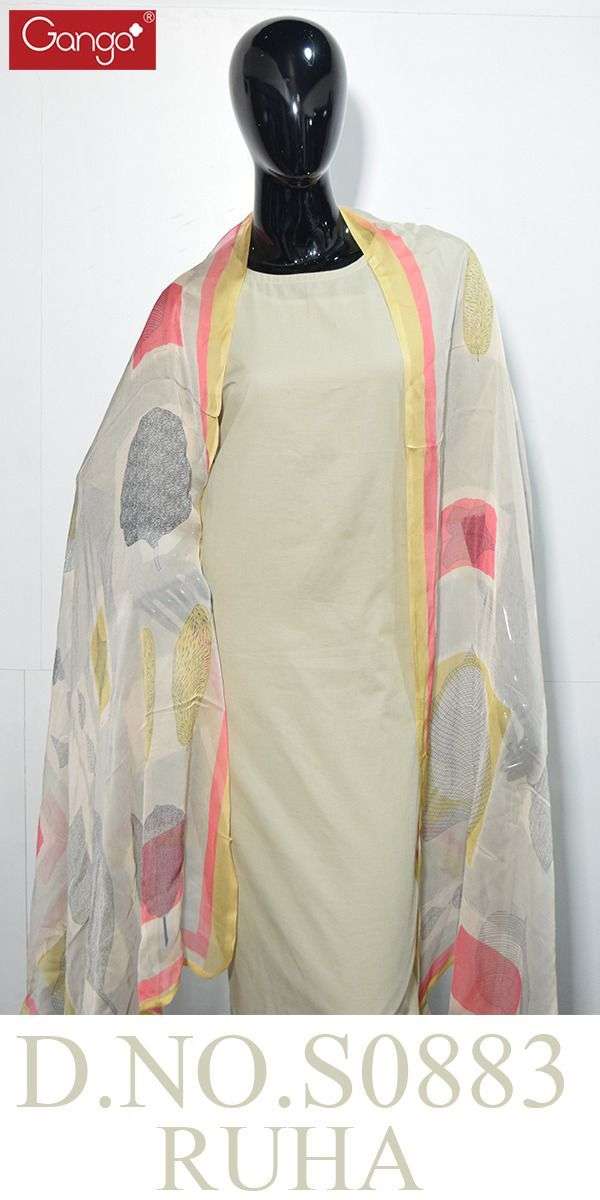 Ganga Ruha 883 Cotton With Digital Print Suit collection
