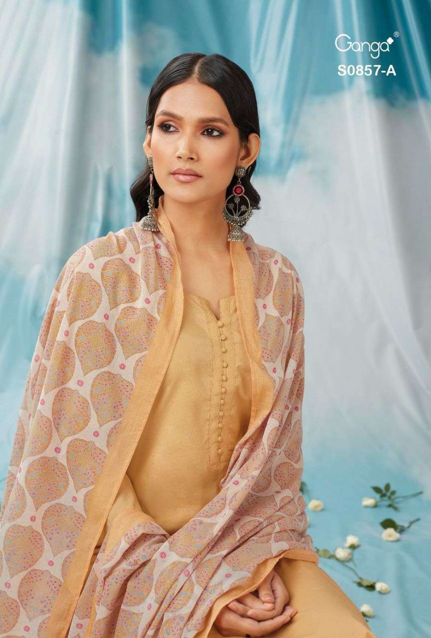Ganga Saanvi 857 Cotton With Digital Print Suit
