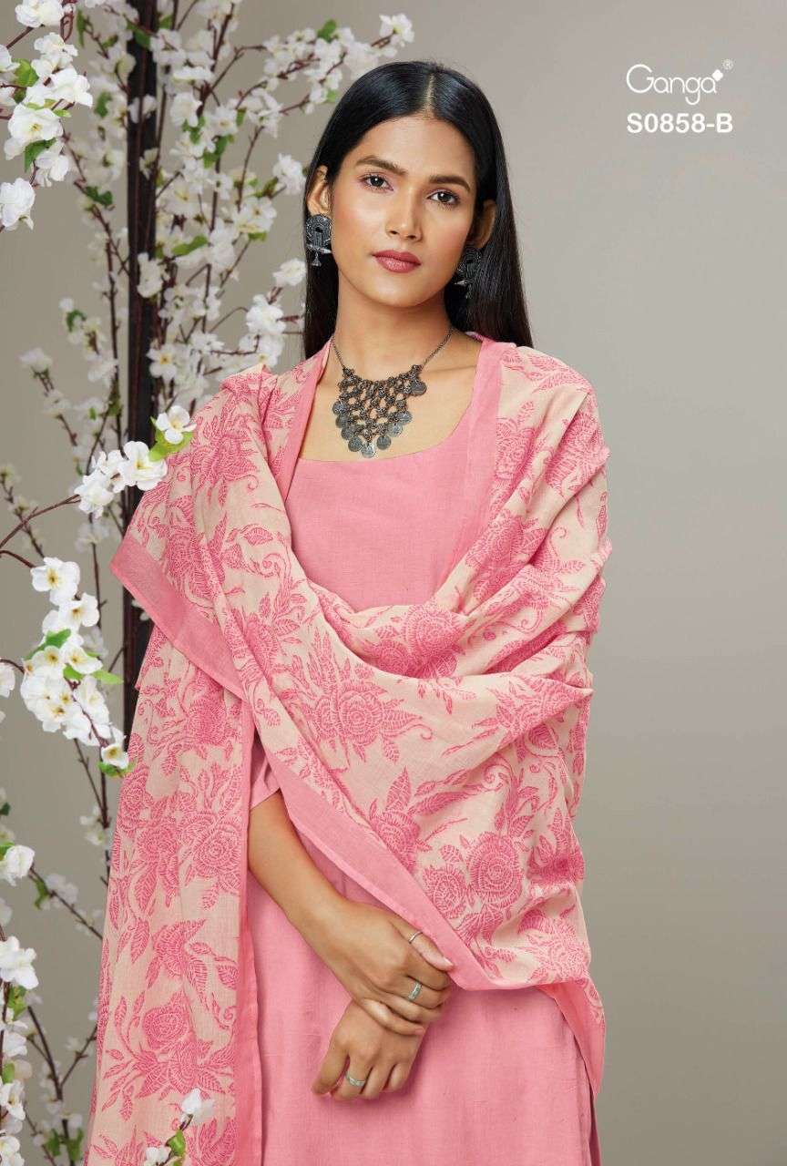 Ganga Saanvi 858 Cotton With Digital Print Suit