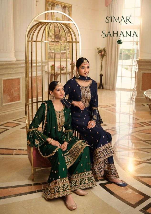 Glossy Sahana Chinon With Designer Salwar Kameez Collection