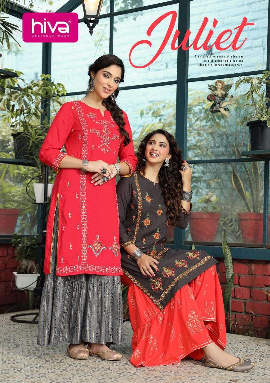 Hiva Juliet Rayon With Designer Readymade Suit Collection