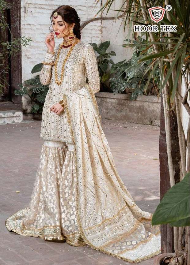 Hoor Tex 23028 Georgette With Embroidery Work Pakistani Suit...