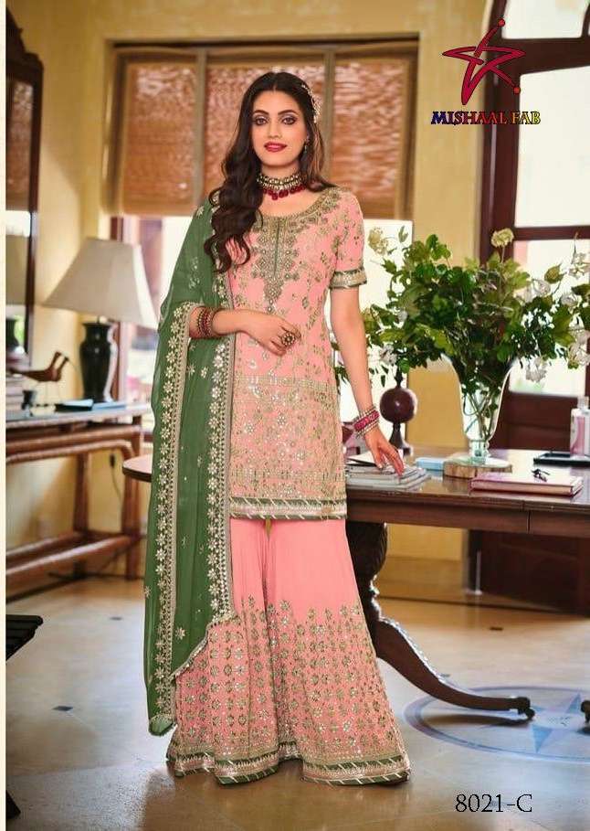 Hoor Tex Mishaal 8021 Georgette With Embroidery Sequence Wor...