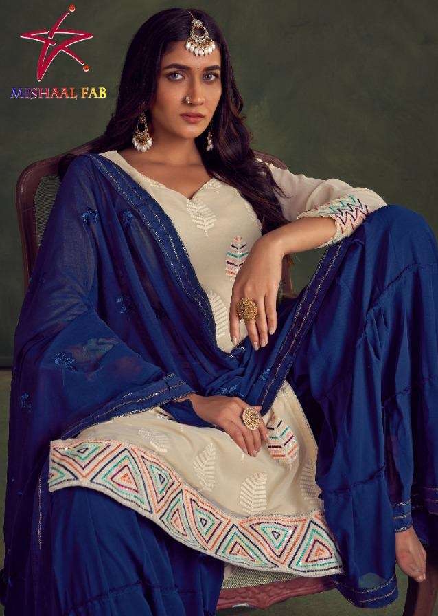 Hoor tex Mishaal Georgette With Embroidery Work Suit Collect...