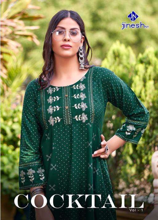Jinesh NX Cocktail VOl 1 Rayon With Long Gown Collection