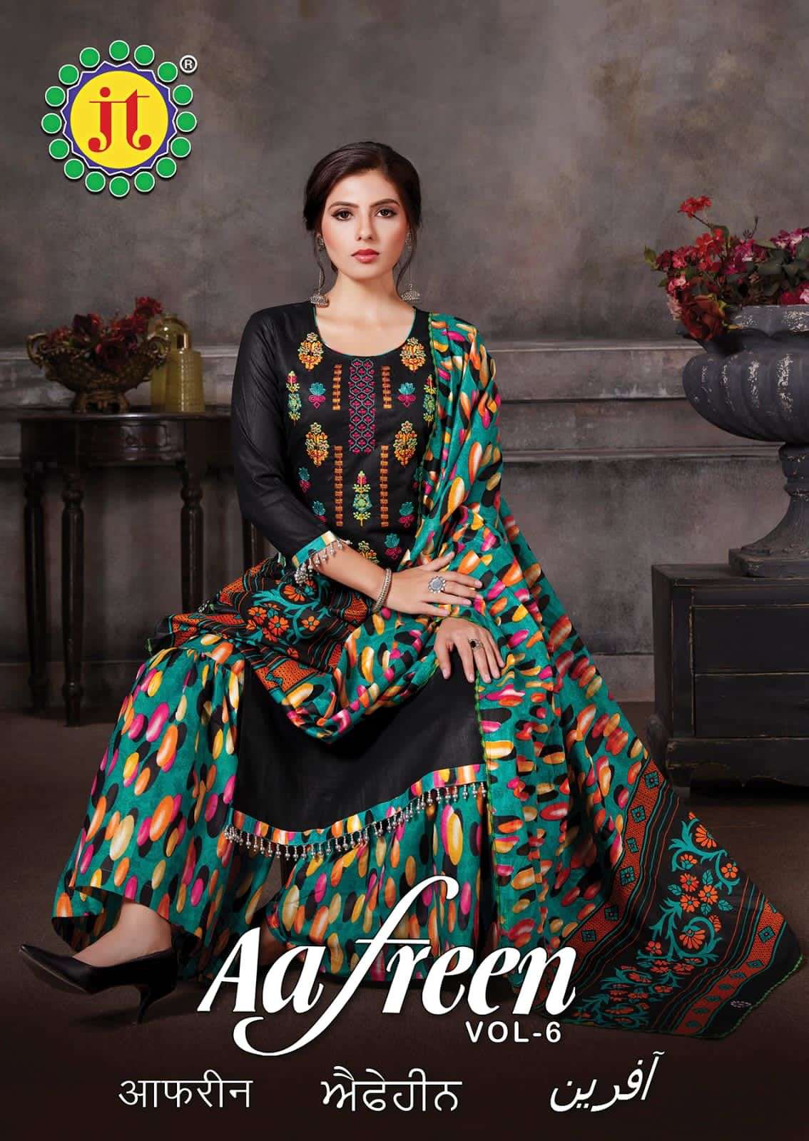JT Afreen Vol 6 Cotton With Digital Print Salwar Kameez Coll...