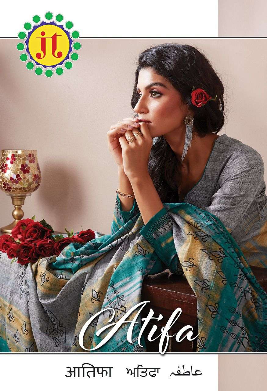 JT Atifa Satin With Digital Print Suit Collection