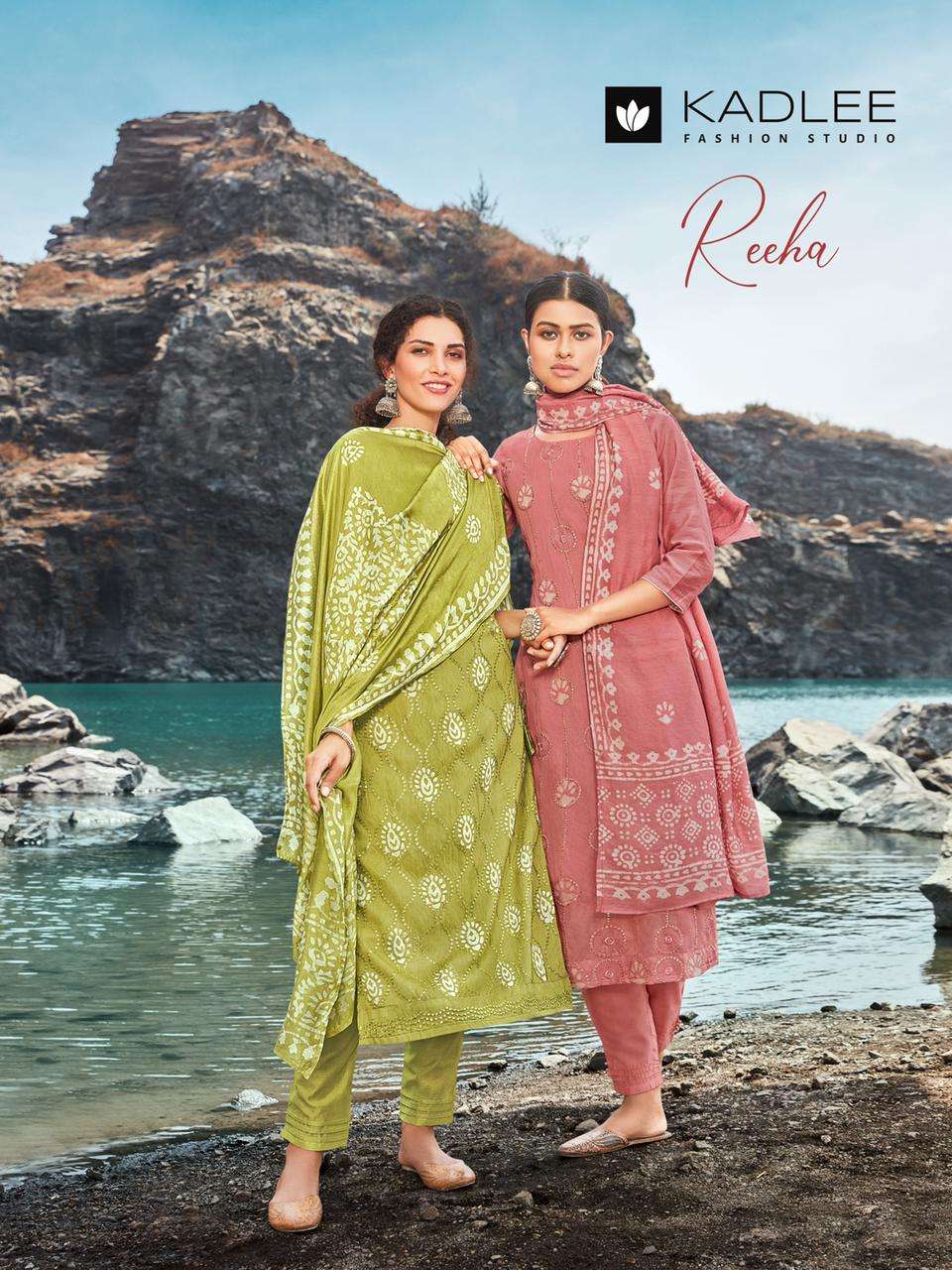 Kadlee Reena Chanderi Viscose With Fancy Print Readymade Sui...