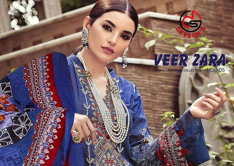 Karachi Prints Devsons Veer Zara Vol 5 Lawn Cotton Salwar Ka...