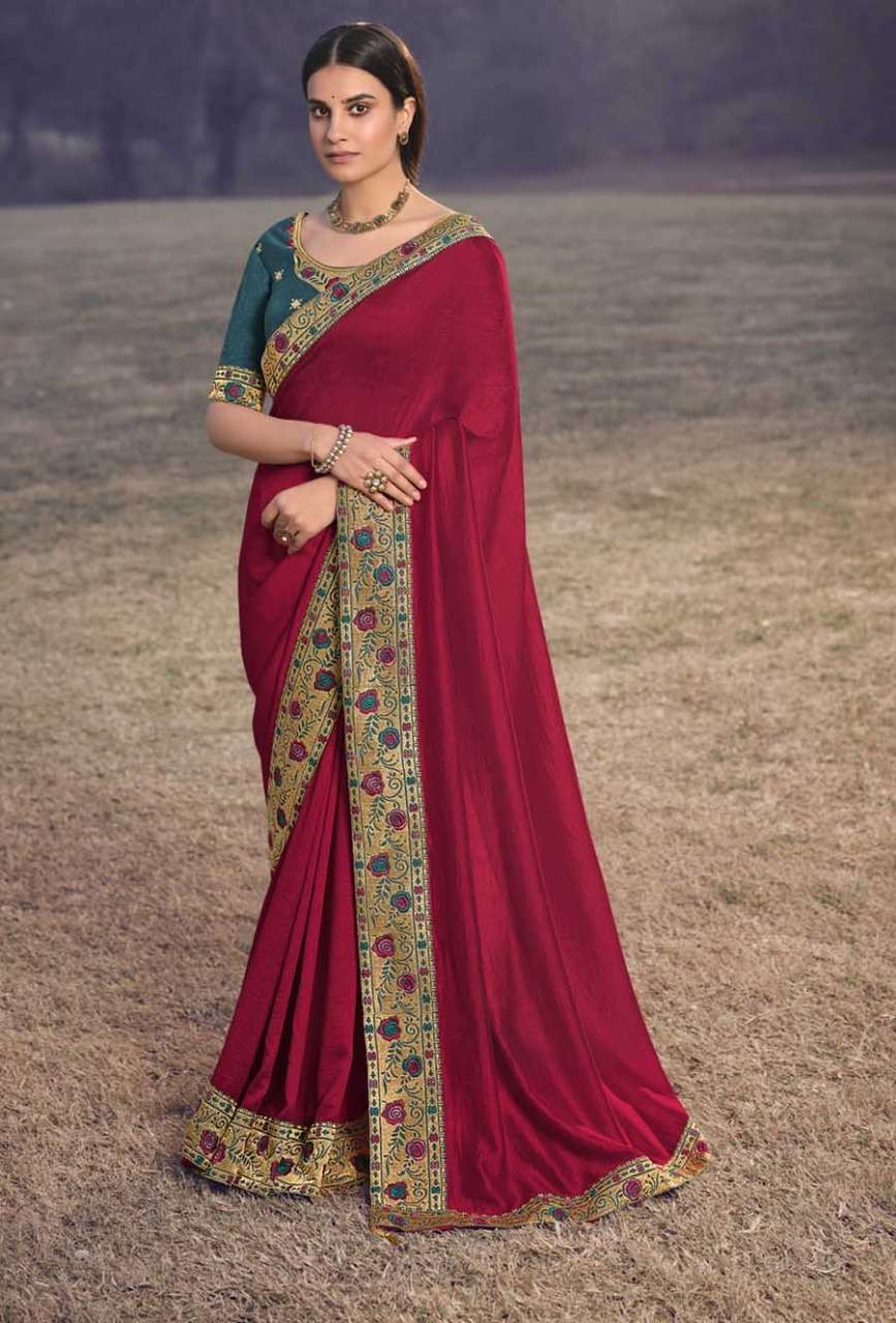 Kavira 3900 Series Vichitra Silk With Designer Saree Collect...