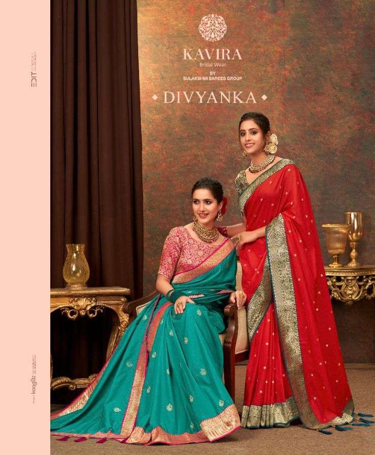 Kavira Divyanka Soft Silk With Designer Wedding Wear Saree C...