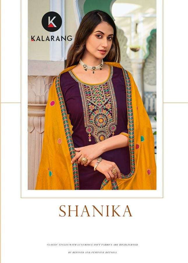 Kessi Fabrics Kalarang Shanika Silk With Fancy Work Salwar k...