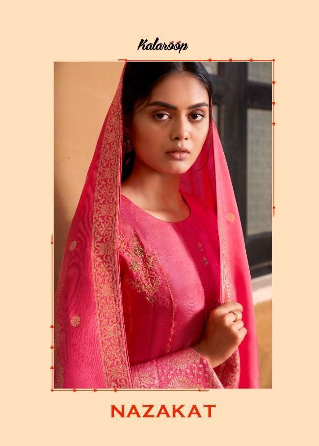 Kessi Fabrics Kalaroop Nazakat Upada Silk Readymade Suit Col...