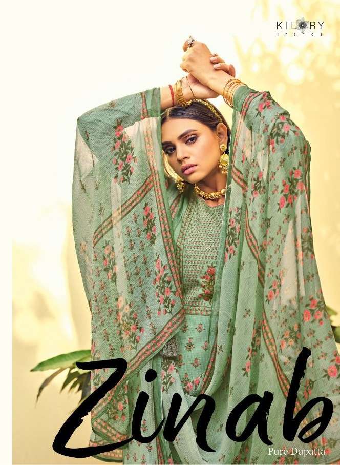 Kilory Trendz Zinab Cambric Cotton FENCY SWARSKI WORK WITH D...
