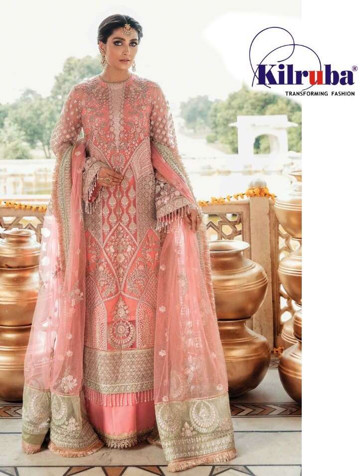 KILRUBA 186 Georgette With Fancy Embroidery Work Pakistani S...