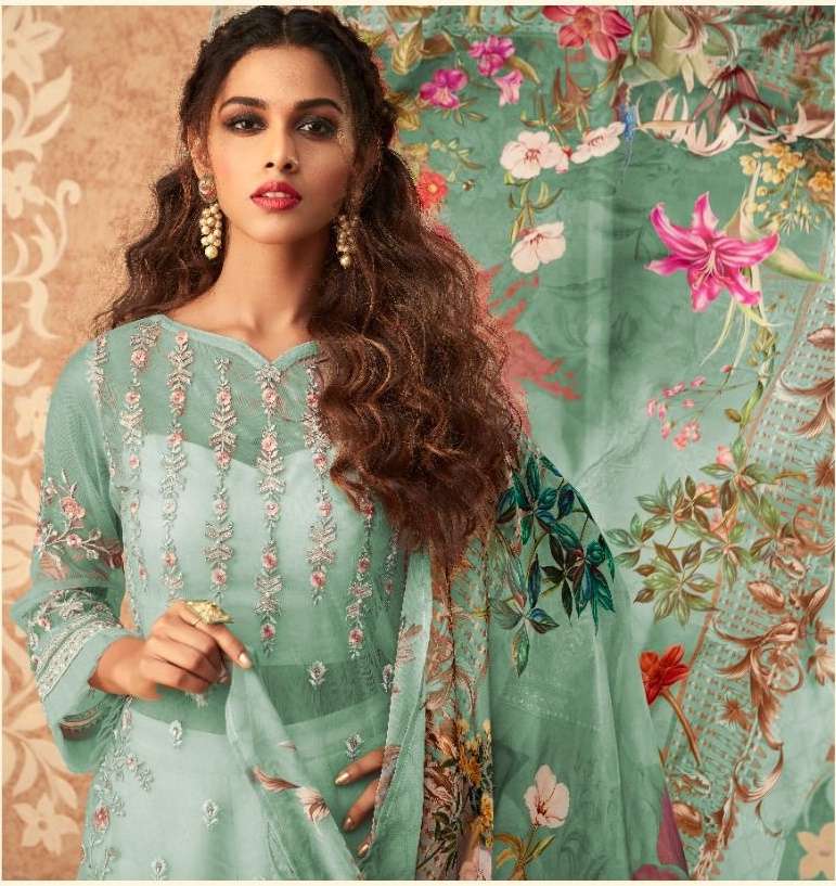 Kilruba 94 Net With Embroidery Work Pakistani Salwar Kameez ...