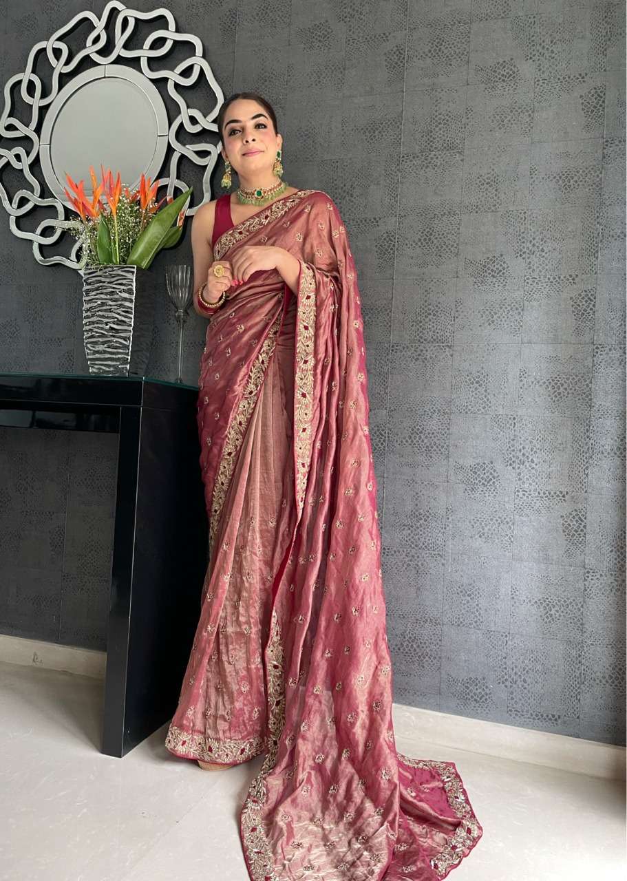 KT 253 Vichitra Silk With Fancy Work Saree Collection
