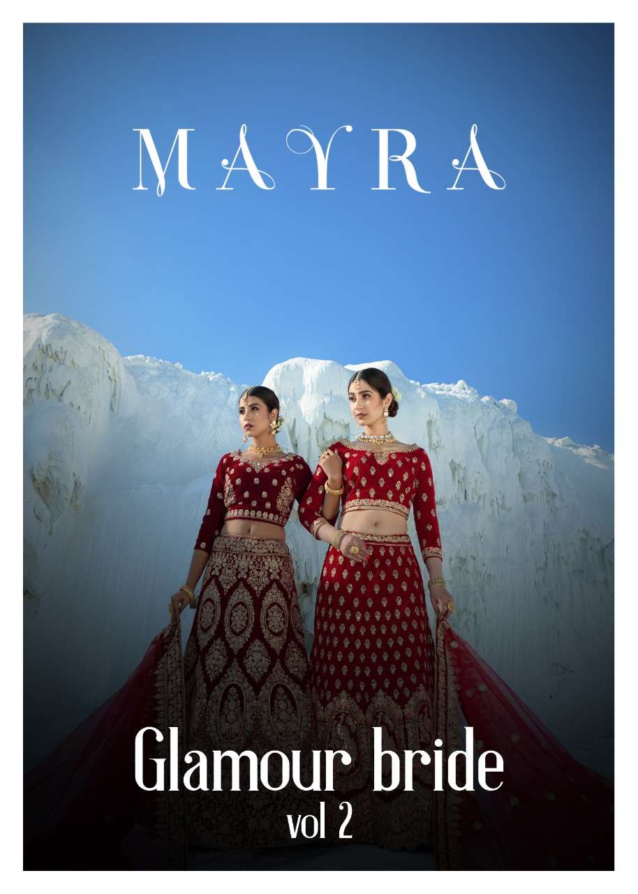 Mayra Glamour Vol 2 Velvet With Embroidery work Bridal Lehen...