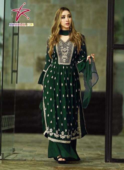 Mishaal 8014 Georgette with designer pakistani salwar kameez...