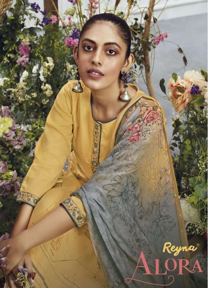 Reyna Alora Cotton With Printed Suit Collection