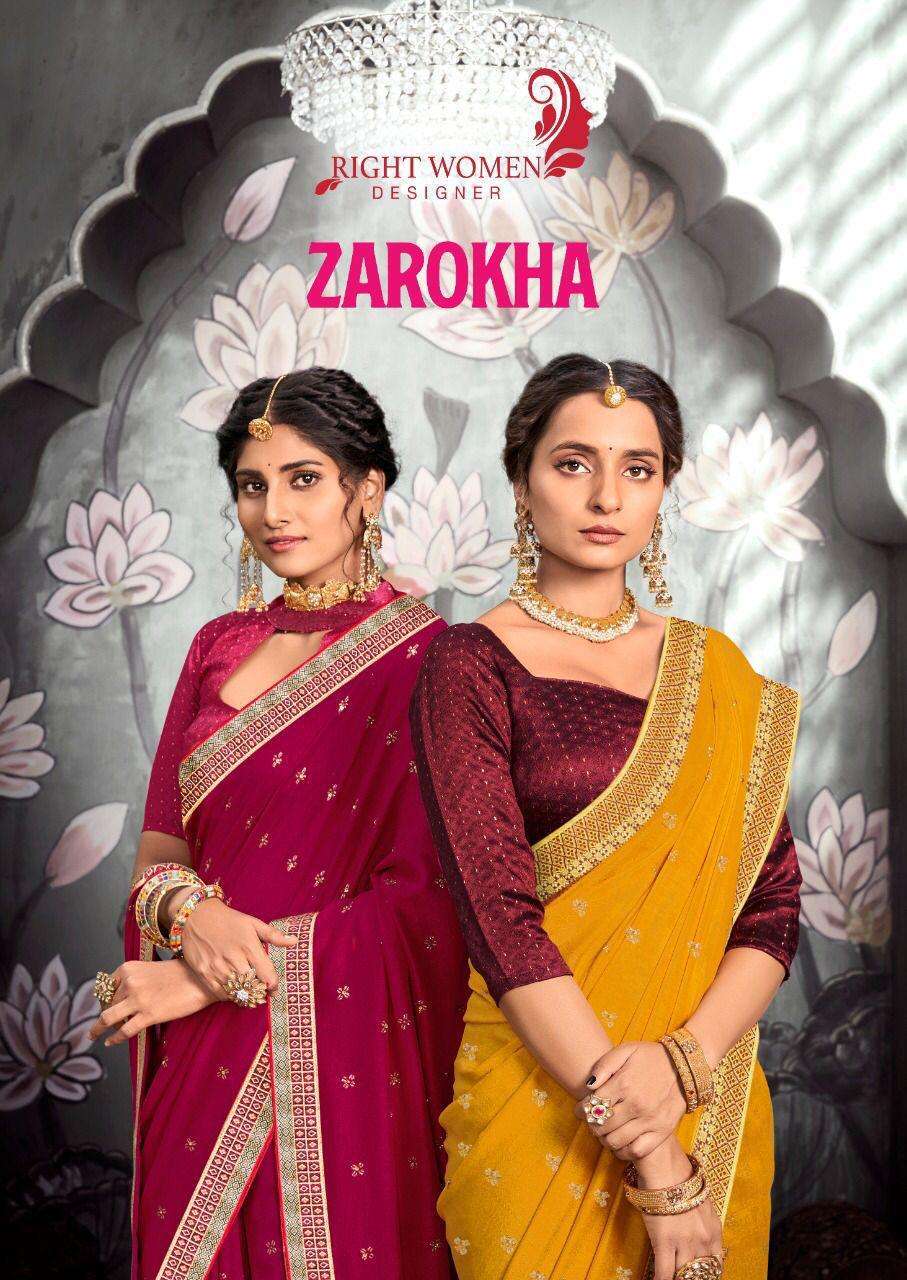 Right Women Zarokha Fancy Saree Collection At Wholesale Rate