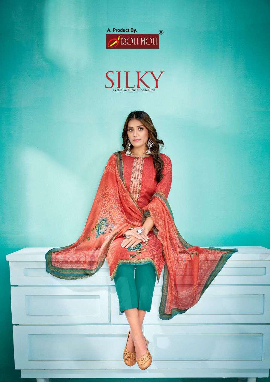 Roli Moli Silky Cotton With Digital Print Salwar Kameez Coll...