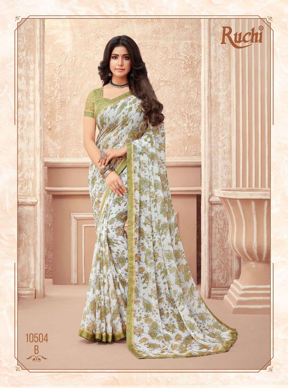 Ruchi Anaisha Chiffon With Printed Regular Wear Saree Collec...