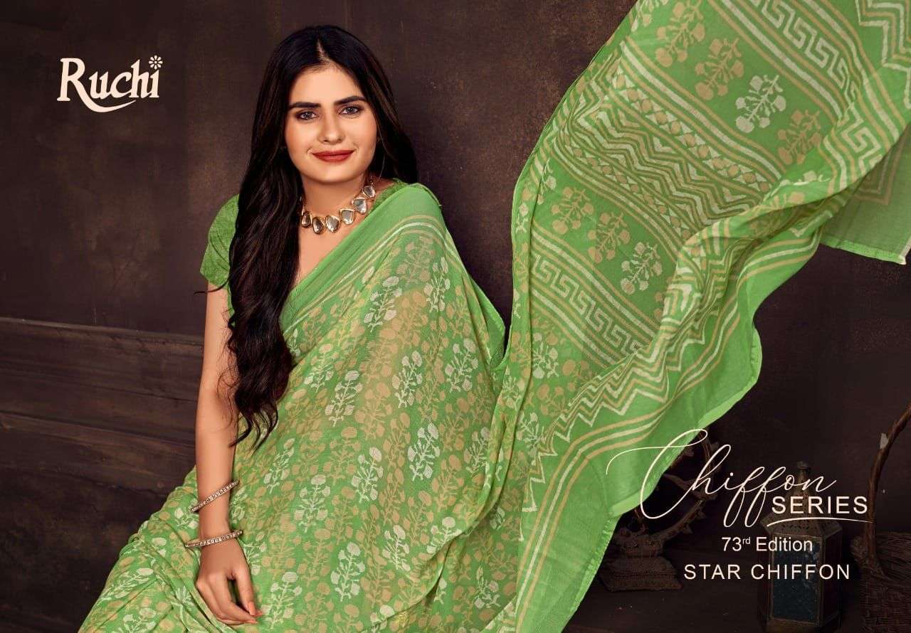 Ruchi Star Chiffon Vol 73 Regular Wear Saree Collection