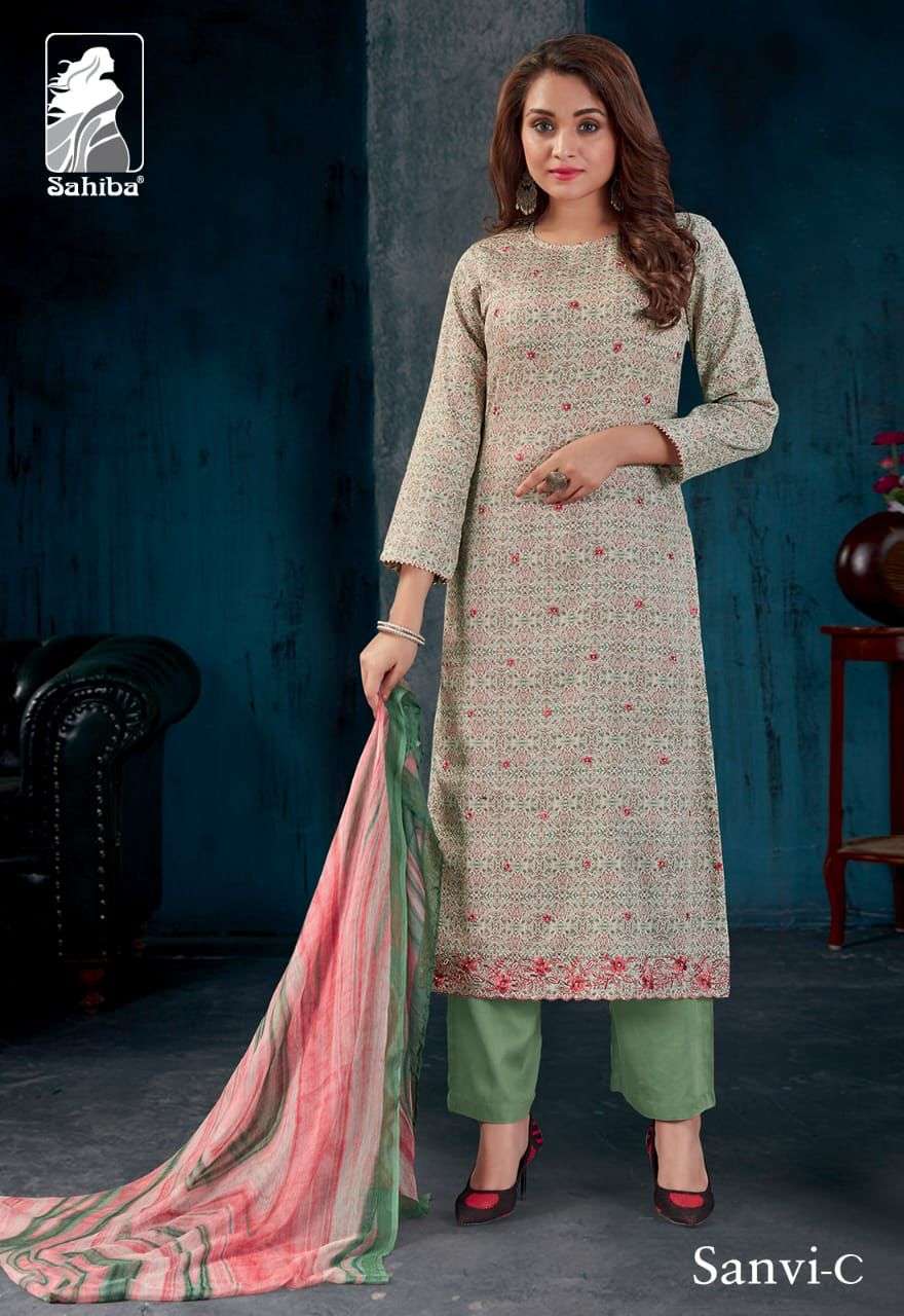 Sahiba Sanvi Cambric Cotton With Digital print Suit