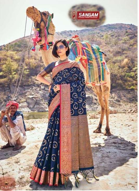 Sangam Print Nirali Banarasi Silk With Weaving Saree Collect...
