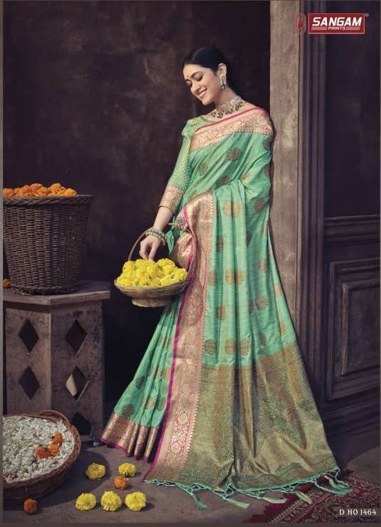 Sangam Print Ratnapuram Silk With Weaving Design Saree Colle...