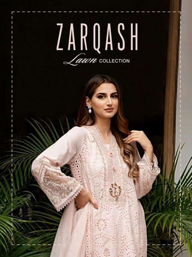 Saniya Trendz Zarqash Cambric With Embroidery Work Pakistani...