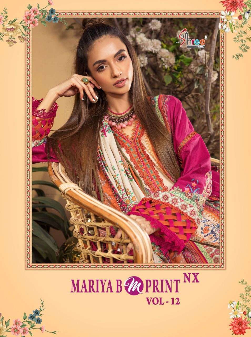 Shree Fab Mariab M Print Vol 12 Cotton With Fancy Work Suit ...