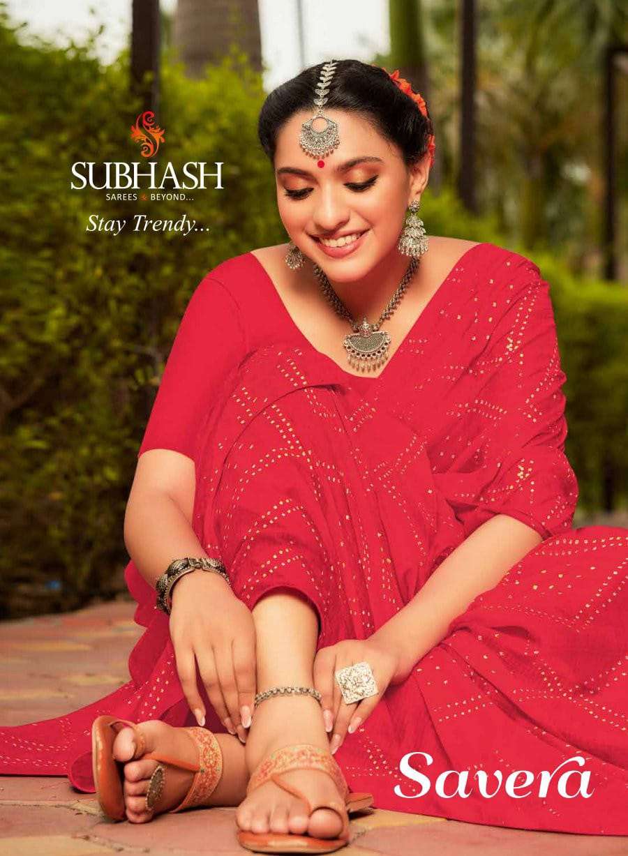 Subhash Savera Georgette With Fancy Saree Collection