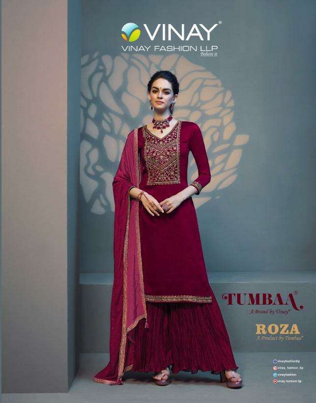 Vinay Fashion Roza Georgette With Fancy Readymade Suit Colle...