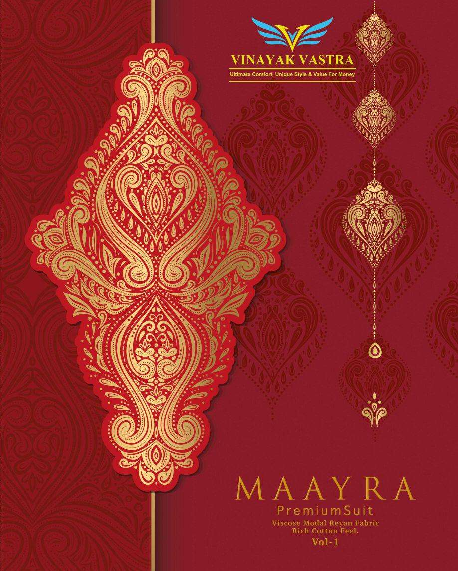 Vinayak Vastra Maayra Vol  1 Rayon With Printed Salwar Kamee...