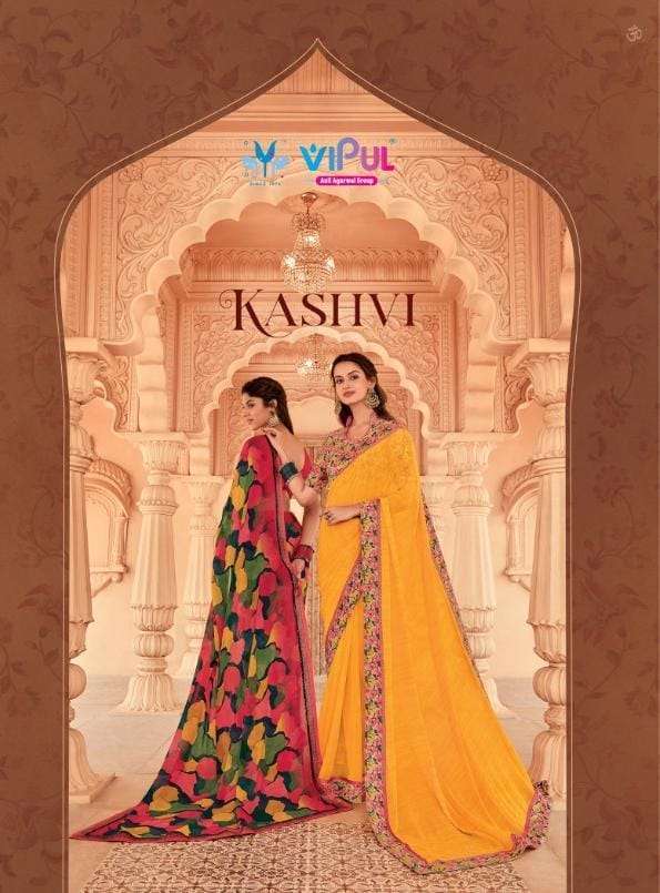 Vipul Fashion Kashvi Georgette With Fancy Regular Wear Saree...