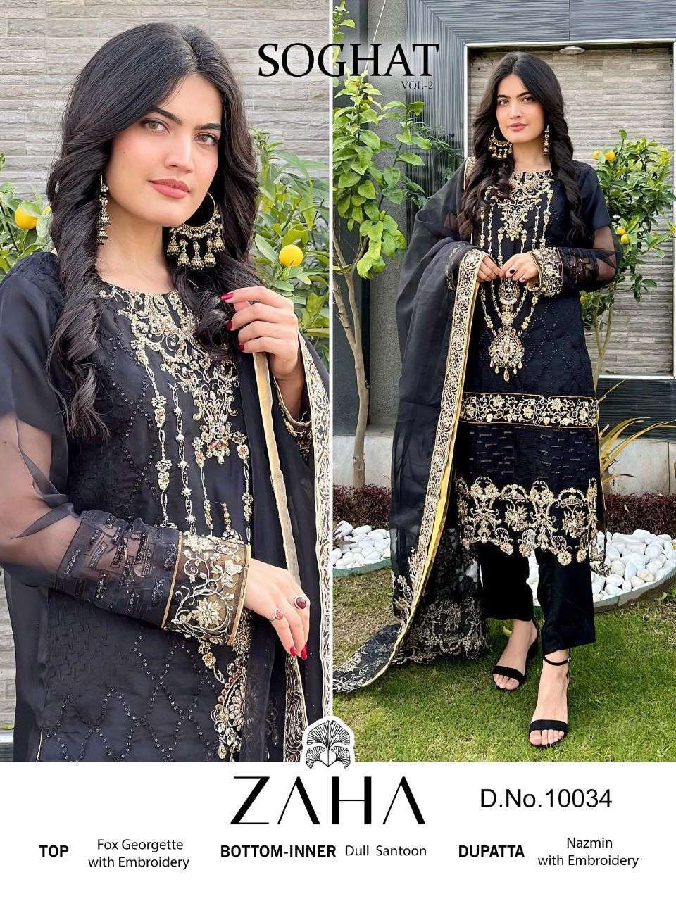 Zaha Soghat Vol 2 Georgette with Designer Pakistani suit