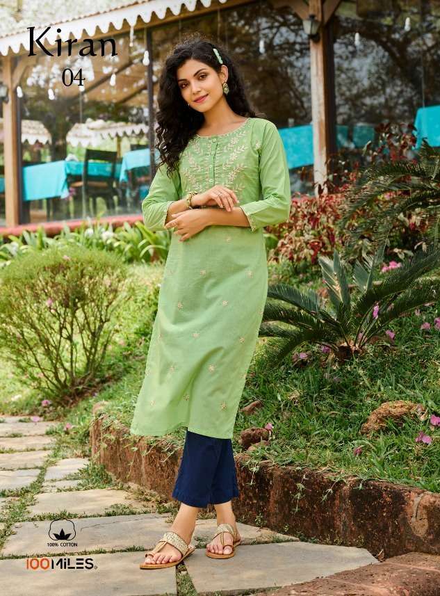 100 Miles Kiran Cotton With Fancy Kurti Collection