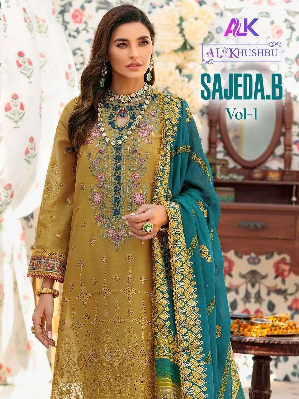 Al Khushbu Sajeda B VOl 1 Cotton With Embroidery Work Fancy ...