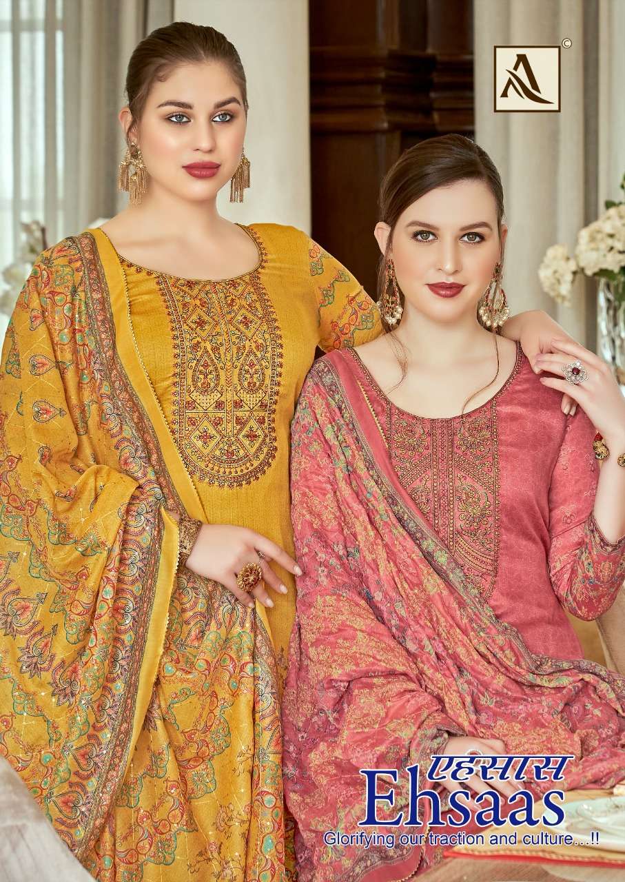 Alok Suits Ehsaas Jam Cotton With Digital print Embroidery W...