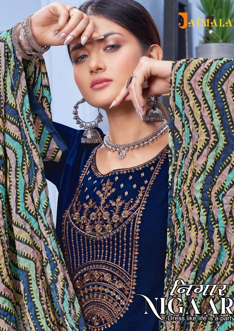 Alok Suits Jaimala Nigaar Rayon With Embroidery & Swarovski ...