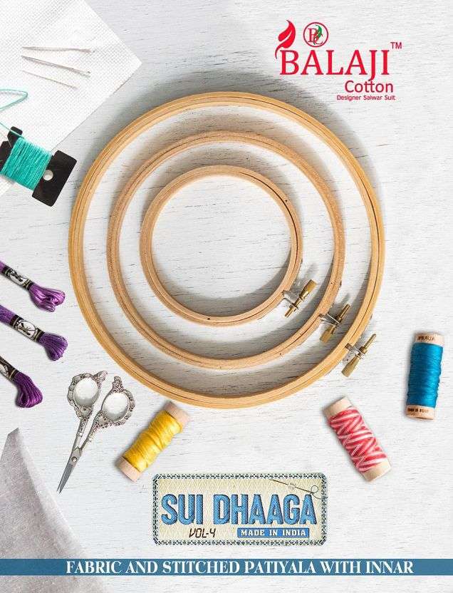 Balaji Sui Dhaga Vol-4 Cotton With Digital Print Suit collec...