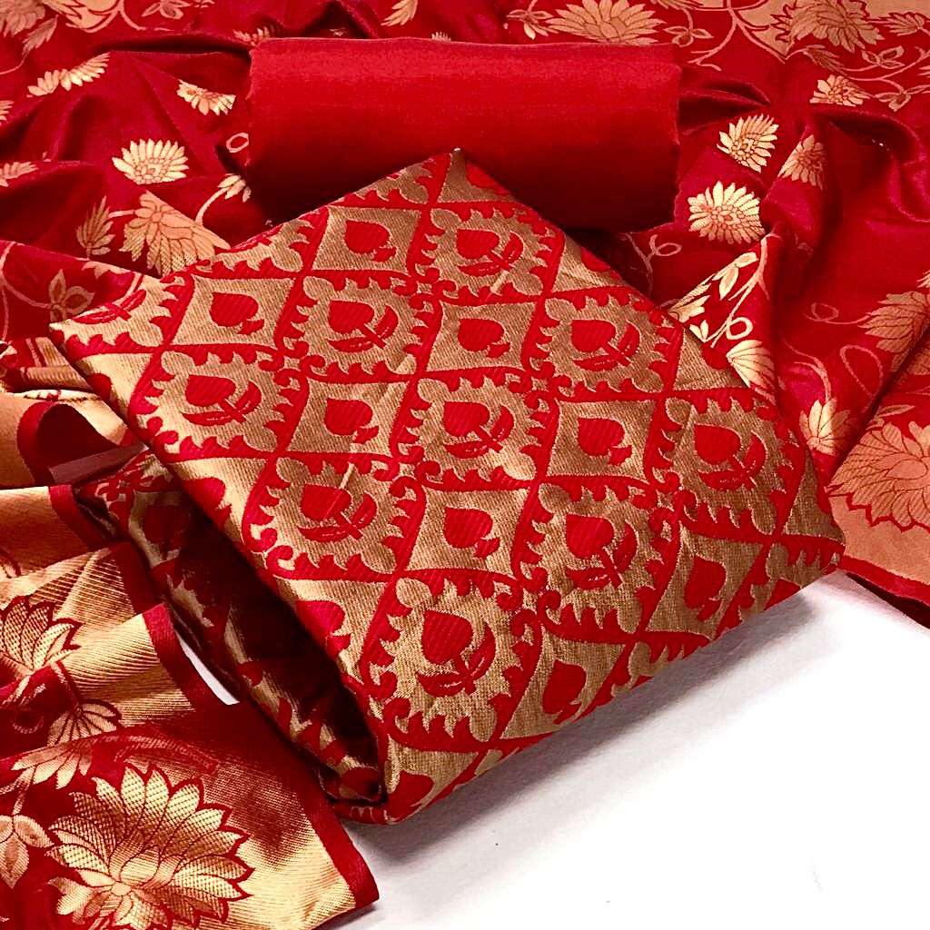 Banarasi Silk With Fancy Dress Material Collection