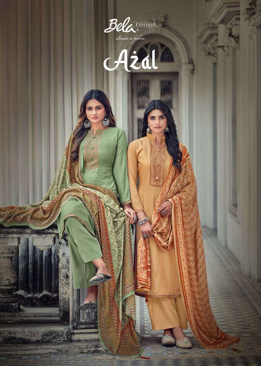 Bela Fashion Azal Viscose Muslin Silk With Fancy Dress Mater...