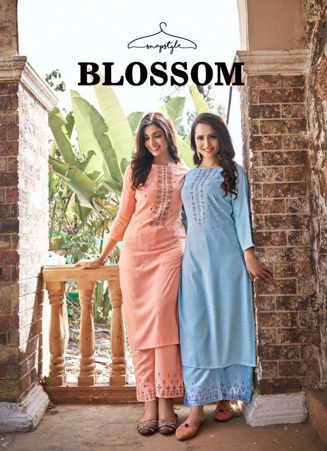 Blossom Rayon With Fancy Work Readymade Kurti collection