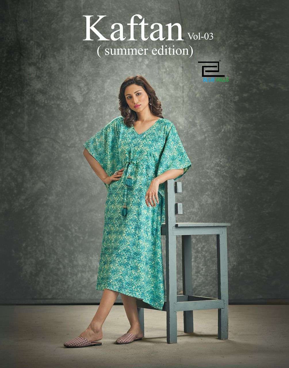 Blue Hills Kaftan Vol 3 Rayon with fancy Short top Collectio...