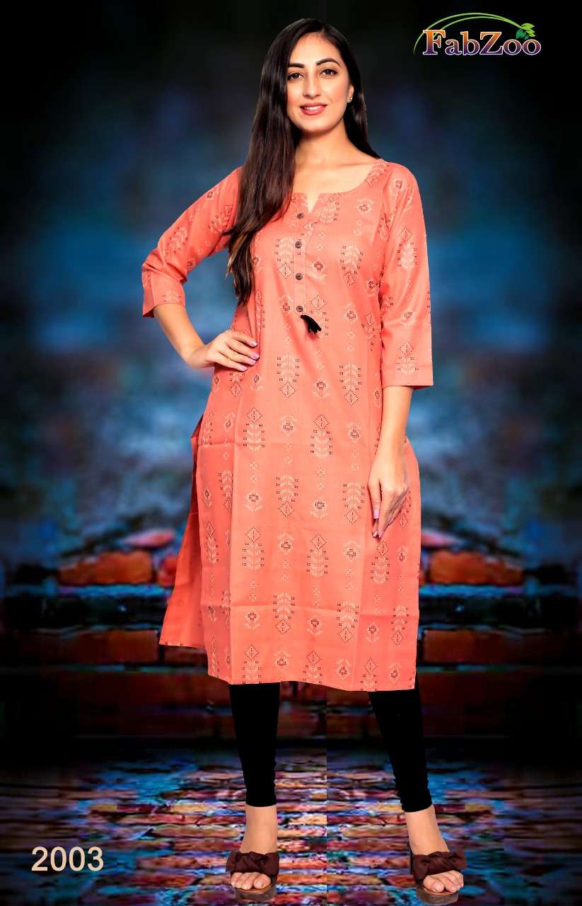 Cherry Cotton with Printed Regular Wear Kurti collection
