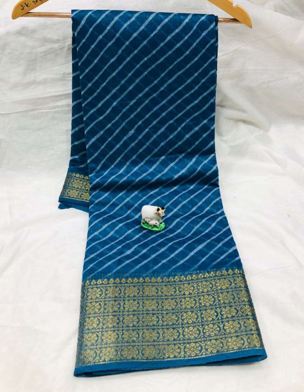 Cotton With Laheriya Print Saree Collection