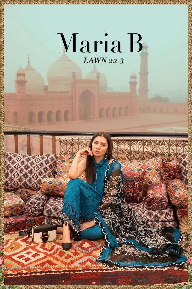 Deepsy Maria B Lawn 22 Vol 3  Cotton With Embroidery Work pa...